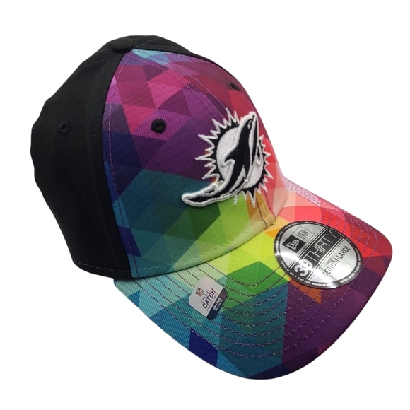 New Era Miami Dolphins "Crucial Catch" Flex Fit Hat Size Med/Large - Picture 2 of 8